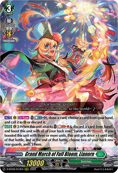 Grand March of Full Bloom, Lianorn (D-BT06/013EN) [Blazing Dragon Reborn] | Pegasus Games WI