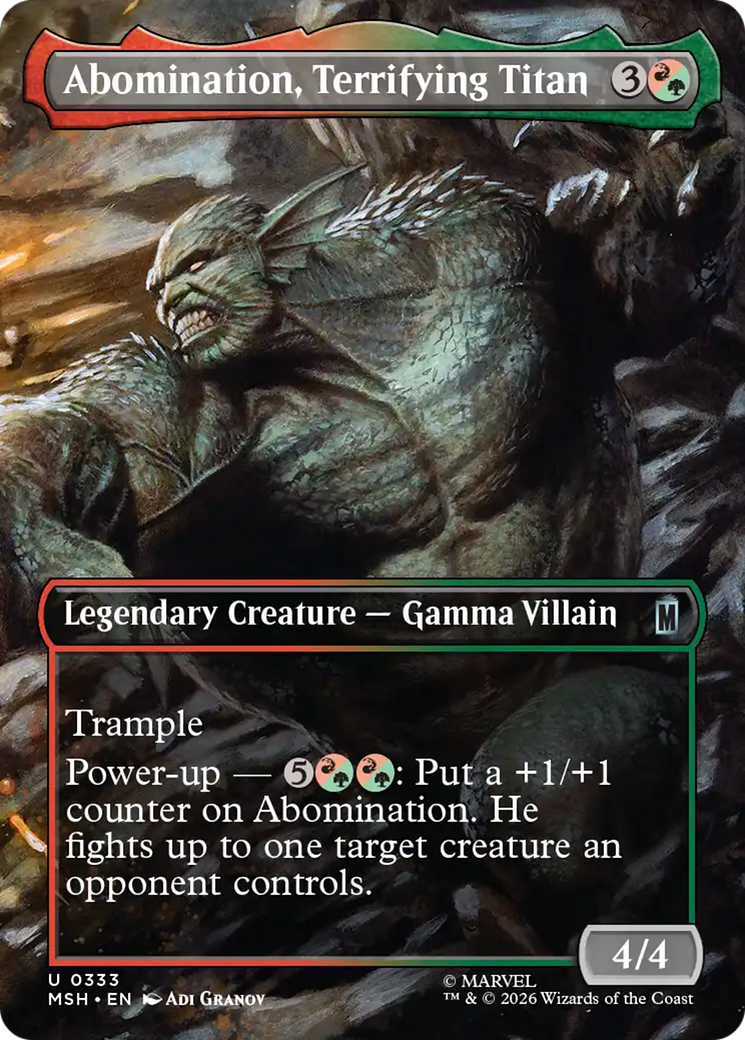 Abomination, Terrifying Titan (Borderless) [Marvel Super Heroes] | Pegasus Games WI