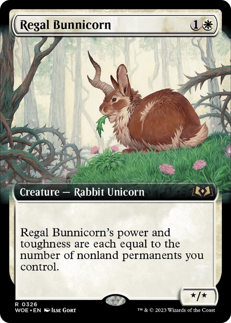 Regal Bunnicorn (Extended Art) [Wilds of Eldraine] | Pegasus Games WI