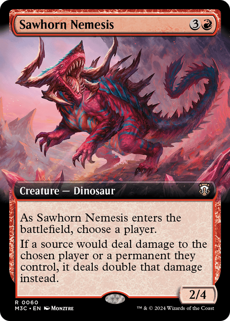 Sawhorn Nemesis (Extended Art) [Modern Horizons 3 Commander] | Pegasus Games WI