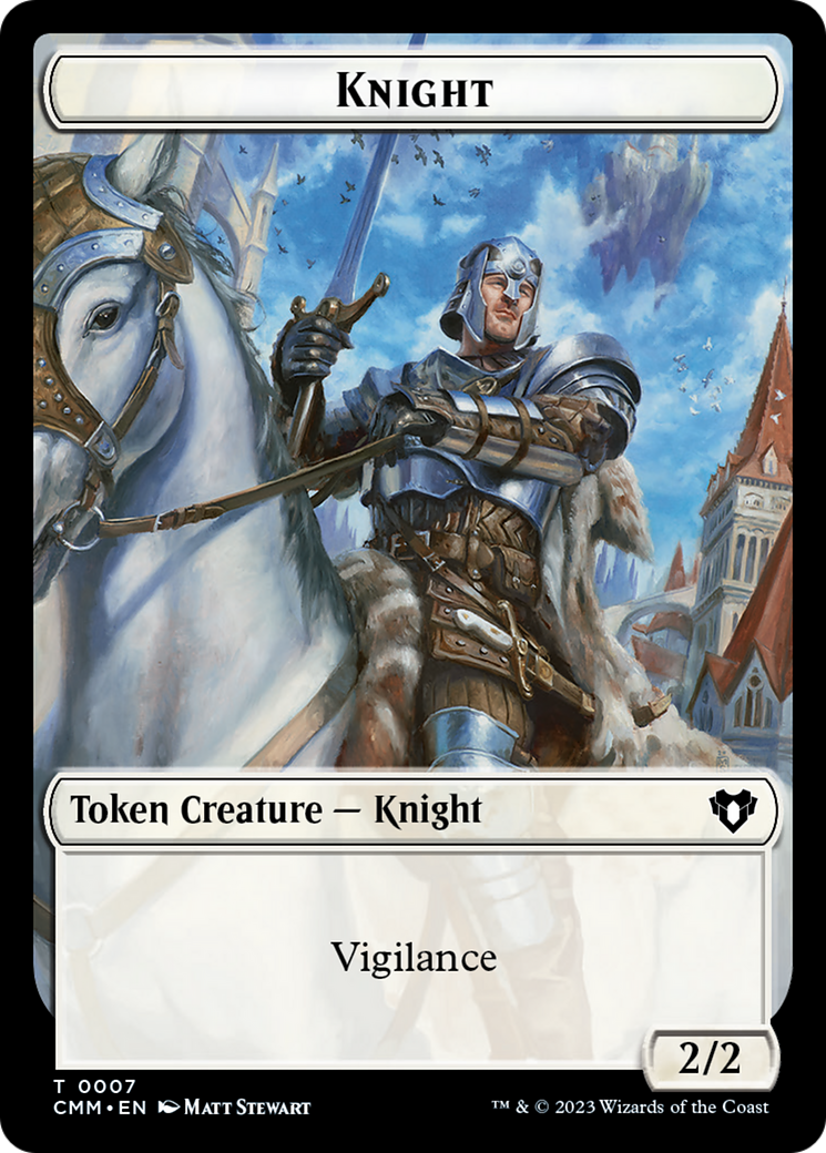 Knight Token [Commander Masters Tokens] | Pegasus Games WI