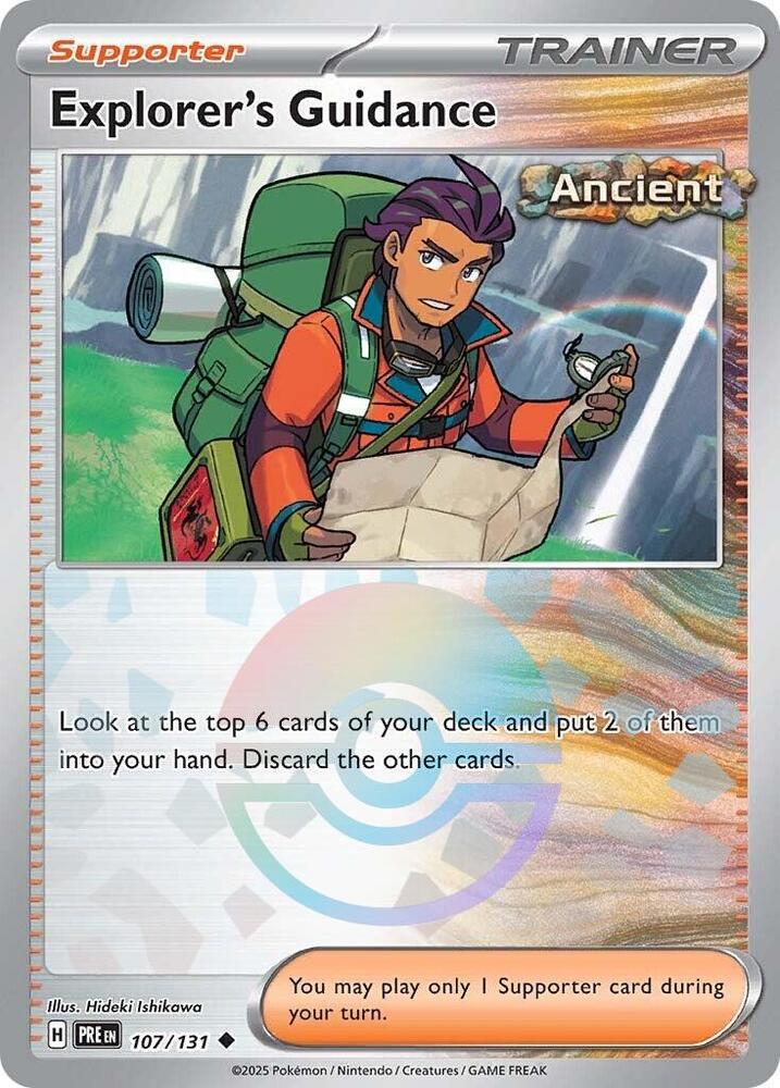 Explorer's Guidance (107/131) (Poke Ball Pattern) [Scarlet & Violet: Prismatic Evolutions] | Pegasus Games WI