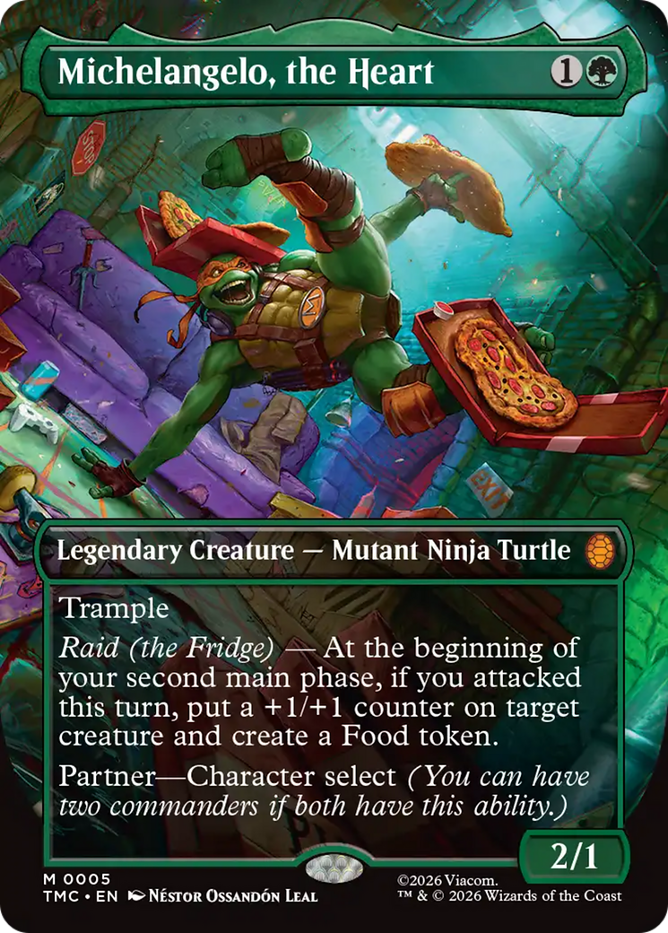 Michelangelo, the Heart (Borderless) [Teenage Mutant Ninja Turtles Commander] | Pegasus Games WI