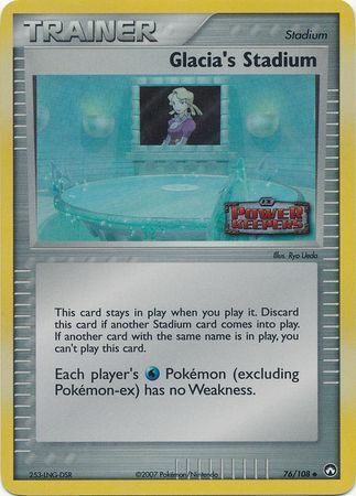 Glacia's Stadium (76/108) (Stamped) [EX: Power Keepers] | Pegasus Games WI