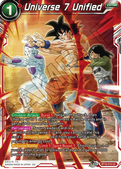 Universe 7 Unified (BT16-019) [Realm of the Gods] | Pegasus Games WI