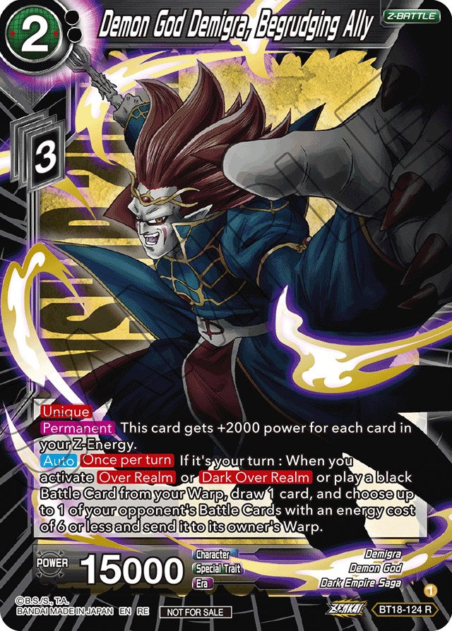 Demon God Demigra, Begrudging Ally (Championship 2022) (BT18-124) [Promotion Cards] | Pegasus Games WI