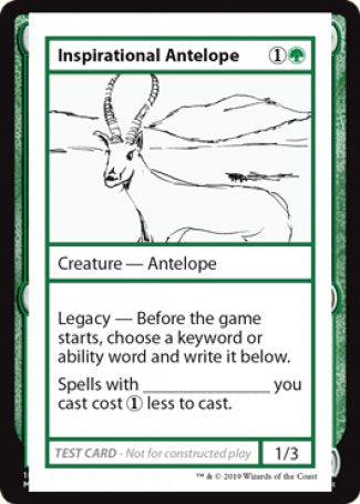 Inspirational Antelope (2021 Edition) [Mystery Booster Playtest Cards] | Pegasus Games WI