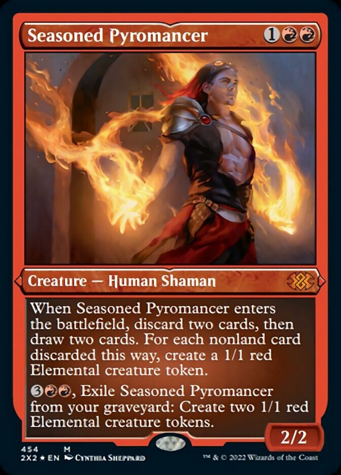 Seasoned Pyromancer (Foil Etched) [Double Masters 2022] | Pegasus Games WI