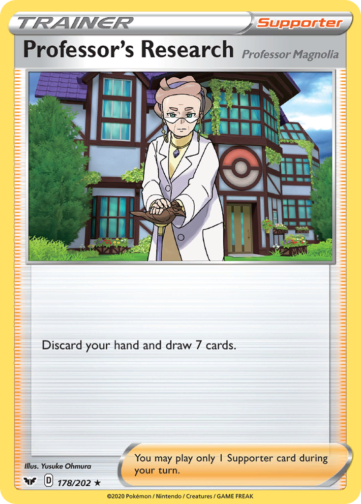 Professor's Research (178/202) (Professor Magnolia) [Sword & Shield: Base Set] | Pegasus Games WI