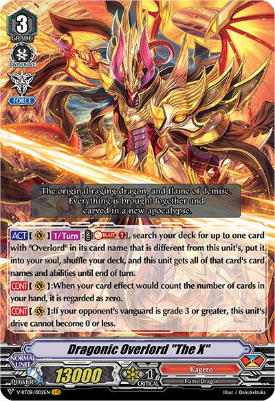 Dragonic Overlord "The X" (V-BT08/002EN VR) [Silverdust Blaze] | Pegasus Games WI