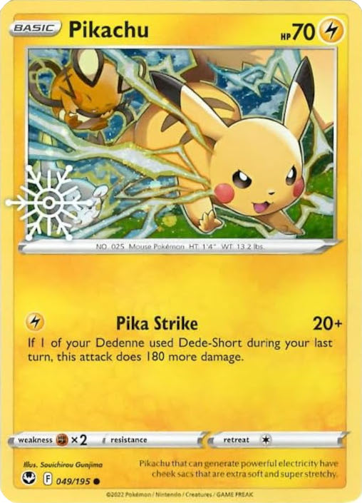 Pikachu (049/195) (Holiday Calendar) [Sword & Shield: Silver Tempest] | Pegasus Games WI