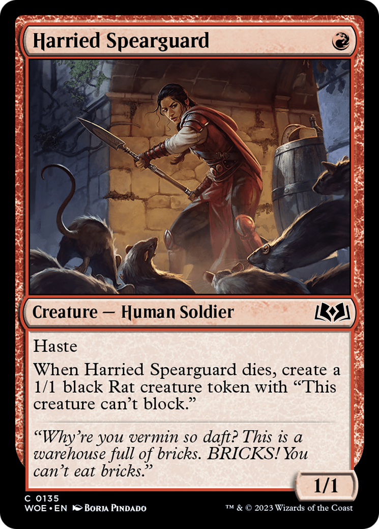 Harried Spearguard [Wilds of Eldraine] | Pegasus Games WI