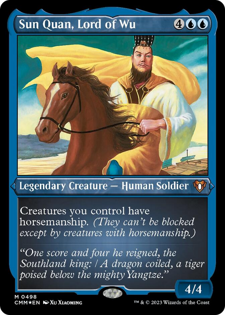 Sun Quan, Lord of Wu (Foil Etched) [Commander Masters] | Pegasus Games WI