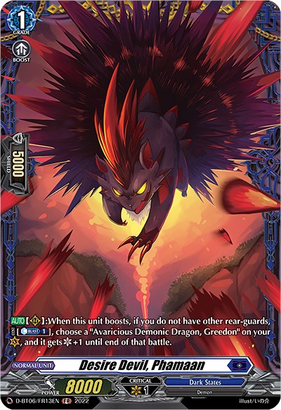 Desire Devil, Phamaan (D-BT06/FR13EN) [Blazing Dragon Reborn] | Pegasus Games WI