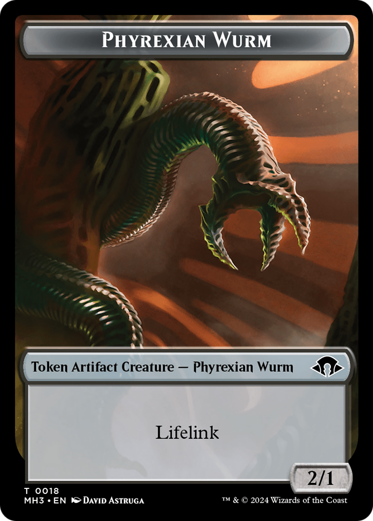 Phyrexian Germ // Phyrexian Wurm (0018) Double-Sided Token [Modern Horizons 3 Tokens] | Pegasus Games WI