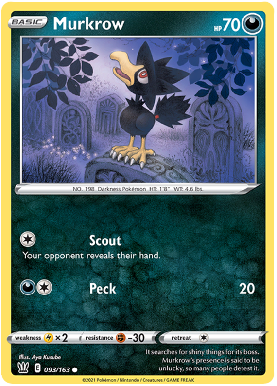 Murkrow (093/163) [Sword & Shield: Battle Styles] | Pegasus Games WI