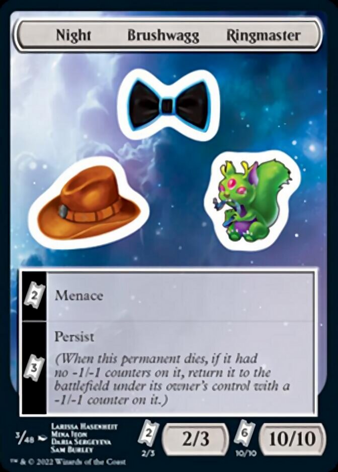 Night Brushwagg Ringmaster [Unfinity Stickers] | Pegasus Games WI