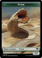 Wurm // Spider Double-Sided Token [Commander Masters Tokens] | Pegasus Games WI