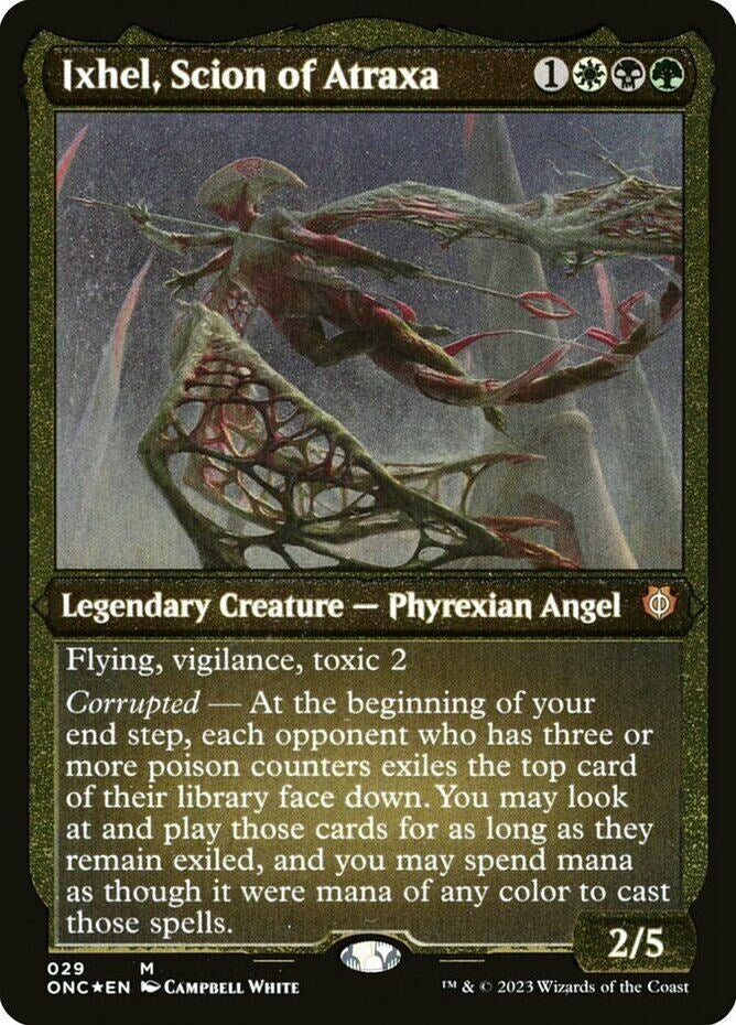 Ixhel, Scion of Atraxa (Foil Etched) (Display Commander) [Phyrexia: All Will Be One Commander] | Pegasus Games WI