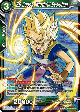 SS Cabba, Wrathful Evolution (BT16-059) [Realm of the Gods] | Pegasus Games WI