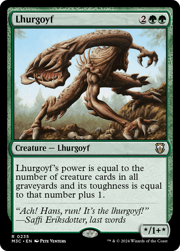 Lhurgoyf (Ripple Foil) [Modern Horizons 3 Commander] | Pegasus Games WI