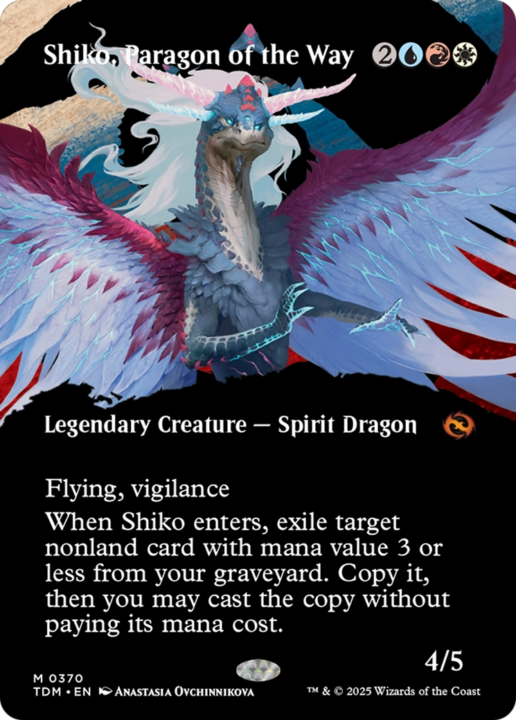 Shiko, Paragon of the Way (Borderless) [Tarkir: Dragonstorm] | Pegasus Games WI