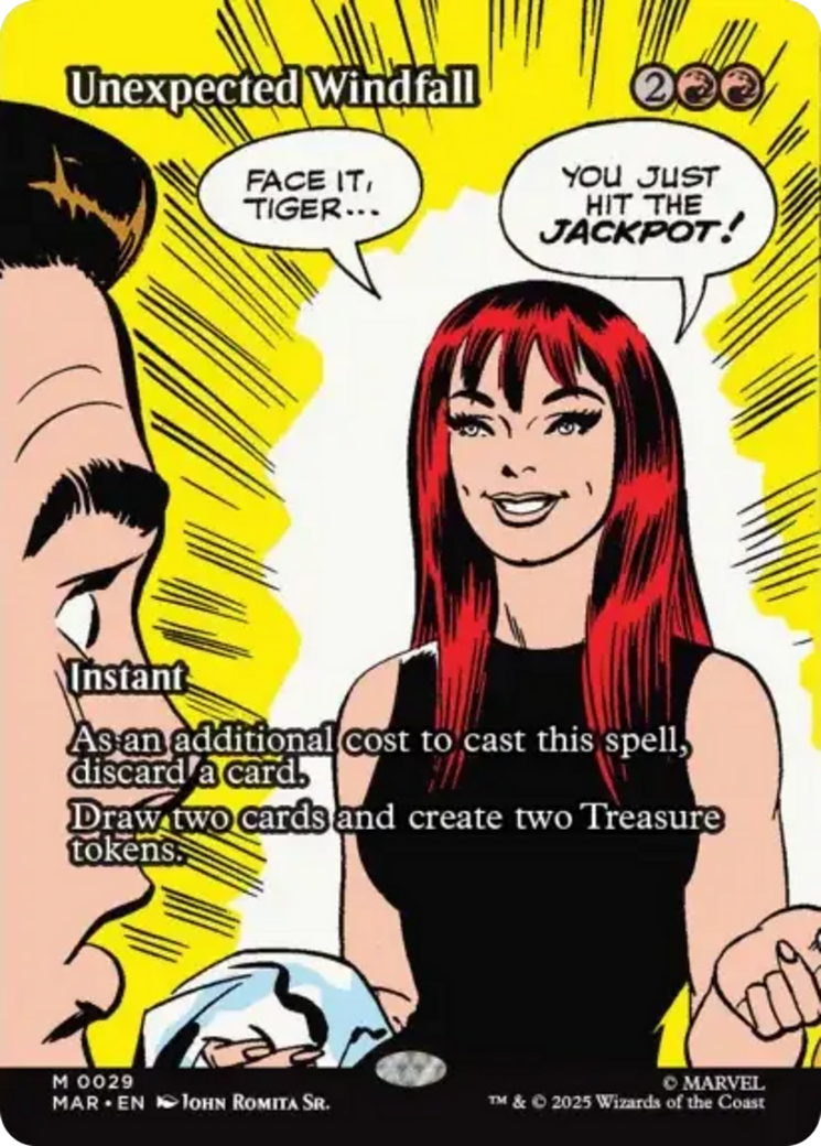 Unexpected Windfall (Borderless) [Marvel's Spider-Man: Eternal-Legal] | Pegasus Games WI