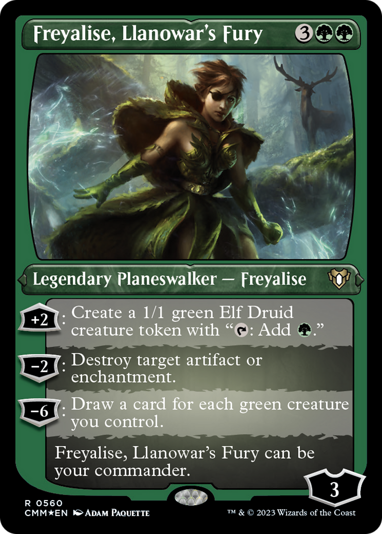 Freyalise, Llanowar's Fury (Foil Etched) [Commander Masters] | Pegasus Games WI