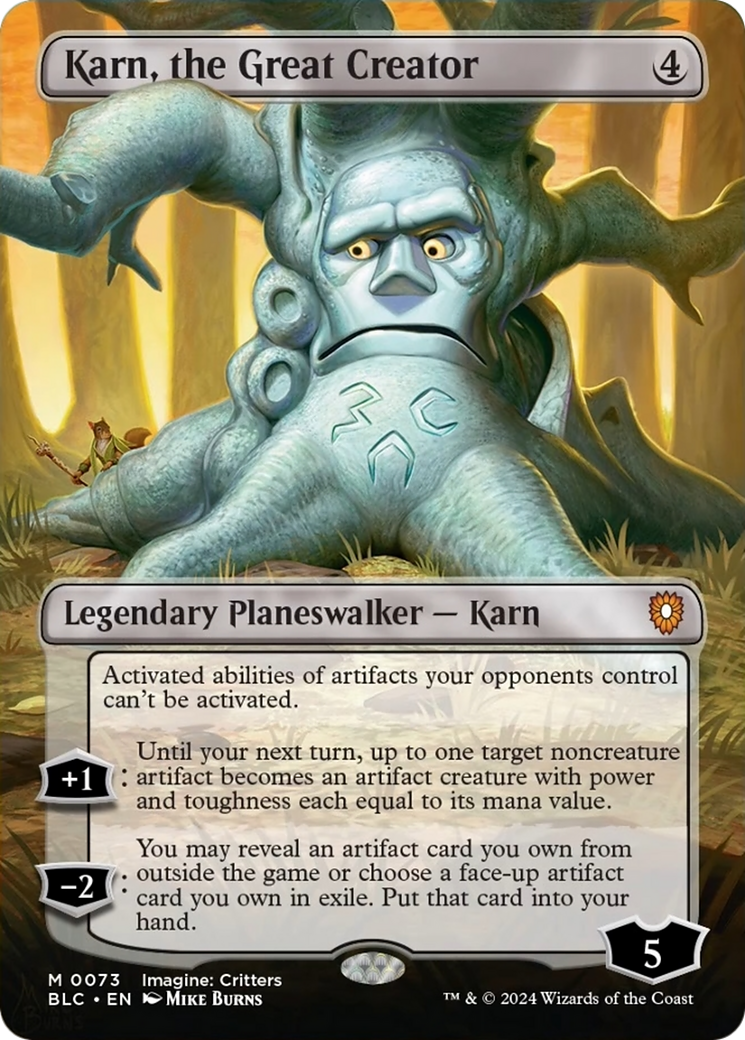 Karn, the Great Creator (Borderless) [Bloomburrow Commander] | Pegasus Games WI