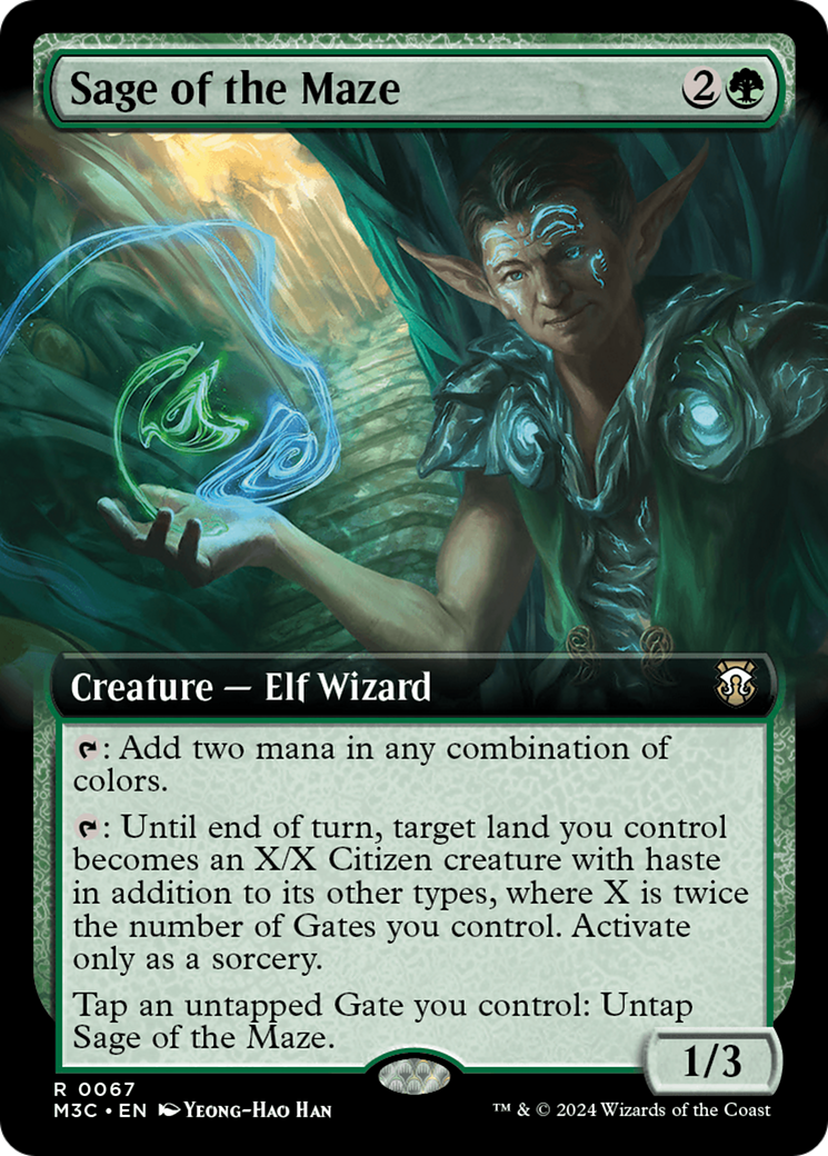 Sage of the Maze (Extended Art) (Ripple Foil) [Modern Horizons 3 Commander] | Pegasus Games WI