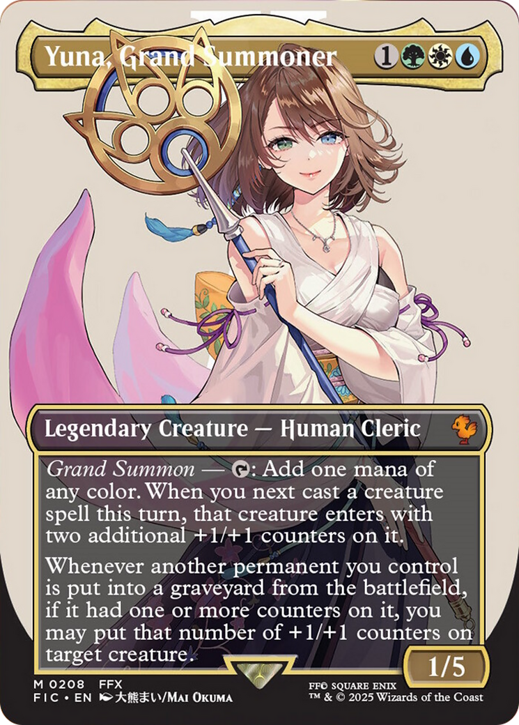 Yuna, Grand Summoner (Borderless) [FINAL FANTASY Commander] | Pegasus Games WI