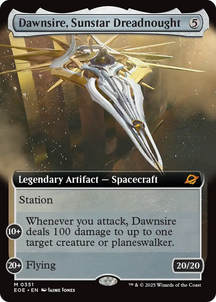 Dawnsire, Sunstar Dreadnought (Extended Art) [Edge of Eternities] | Pegasus Games WI