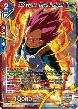 SSG Vegeta, Divine Restraint (Unison Warrior Series Boost Tournament Pack Vol. 7) (P-376) [Tournament Promotion Cards] | Pegasus Games WI