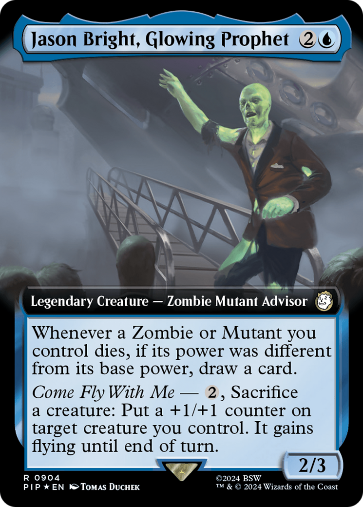 Jason Bright, Glowing Prophet (Extended Art) (Surge Foil) [Fallout] | Pegasus Games WI