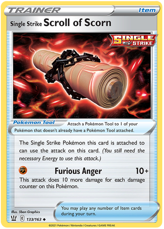 Single Strike Scroll of Scorn (133/163) [Sword & Shield: Battle Styles] | Pegasus Games WI