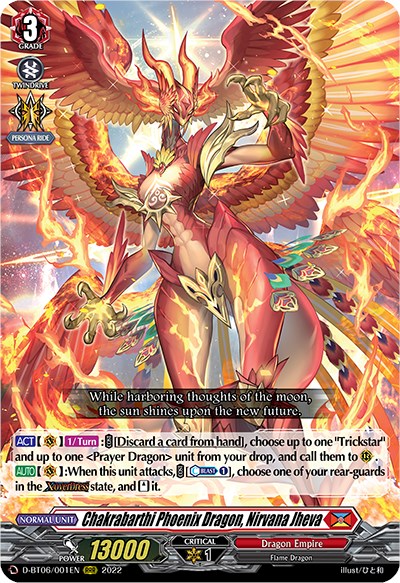 Chakrabarthi Phoenix Dragon, Nirvana Jheva (D-BT06/001EN) [Blazing Dragon Reborn] | Pegasus Games WI