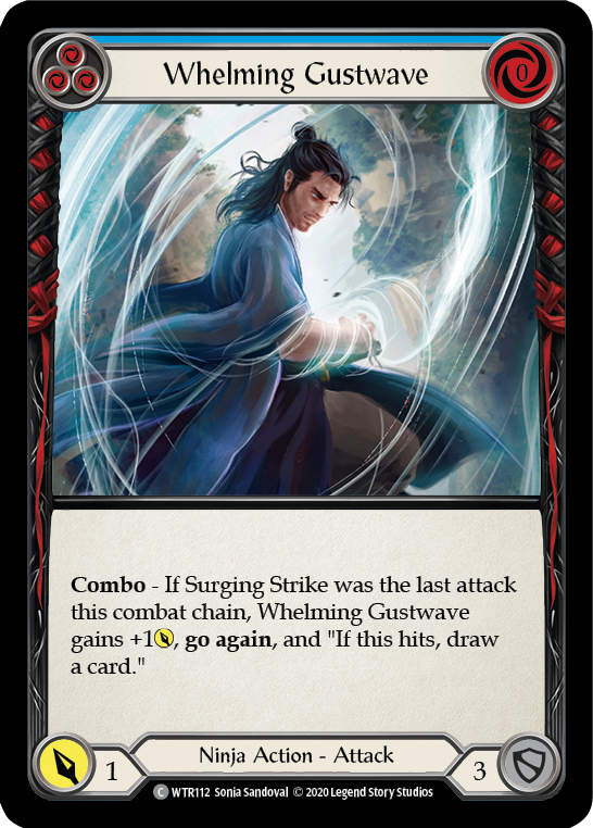 Whelming Gustwave (Blue) [U-WTR112] (Welcome to Rathe Unlimited)  Unlimited Rainbow Foil | Pegasus Games WI