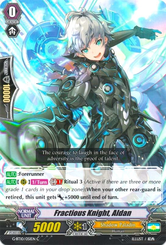 Fractious Knight, Aldan (G-BT10/051EN) [Raging Clash of the Blade Fangs] | Pegasus Games WI