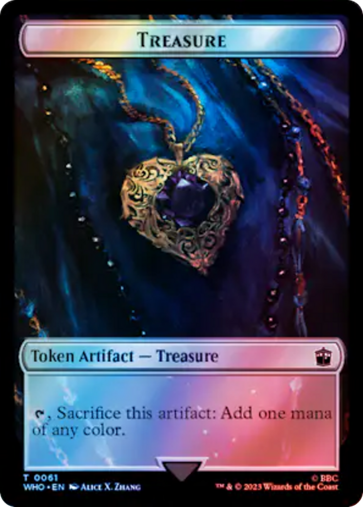 Soldier // Treasure (0061) Double-Sided Token (Surge Foil) [Doctor Who Tokens] | Pegasus Games WI