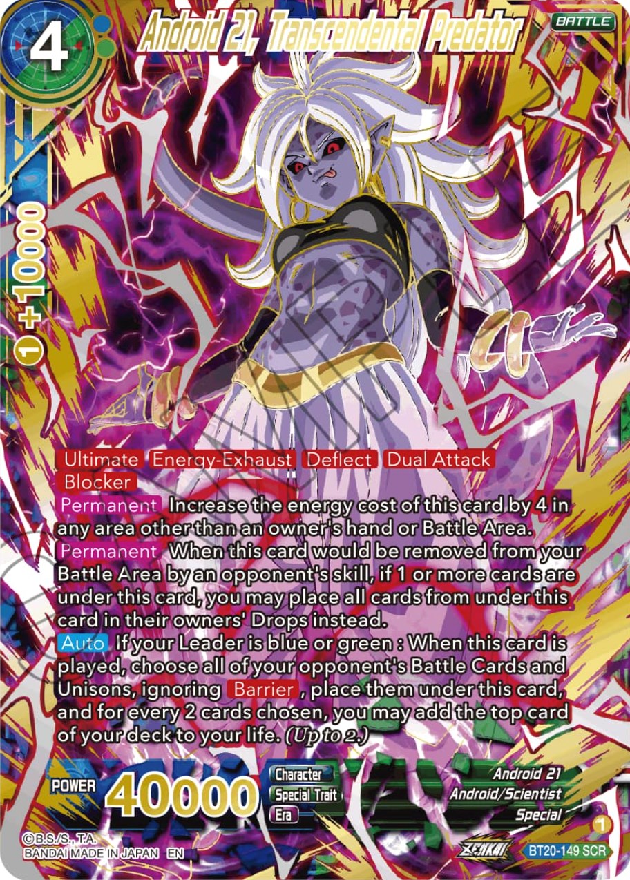 Android 21, Transcendental Predator (SPR) (BT20-149) [Power Absorbed] | Pegasus Games WI