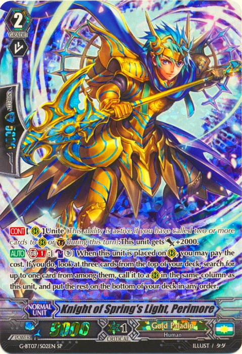 Knight ofring's Light, Perimore (G-BT07/S02EN) [Glorious Bravery of Radiant Sword] | Pegasus Games WI
