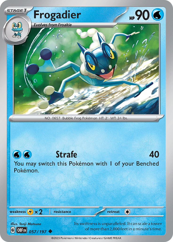 Frogadier (057/197) [Scarlet & Violet: Obsidian Flames] | Pegasus Games WI