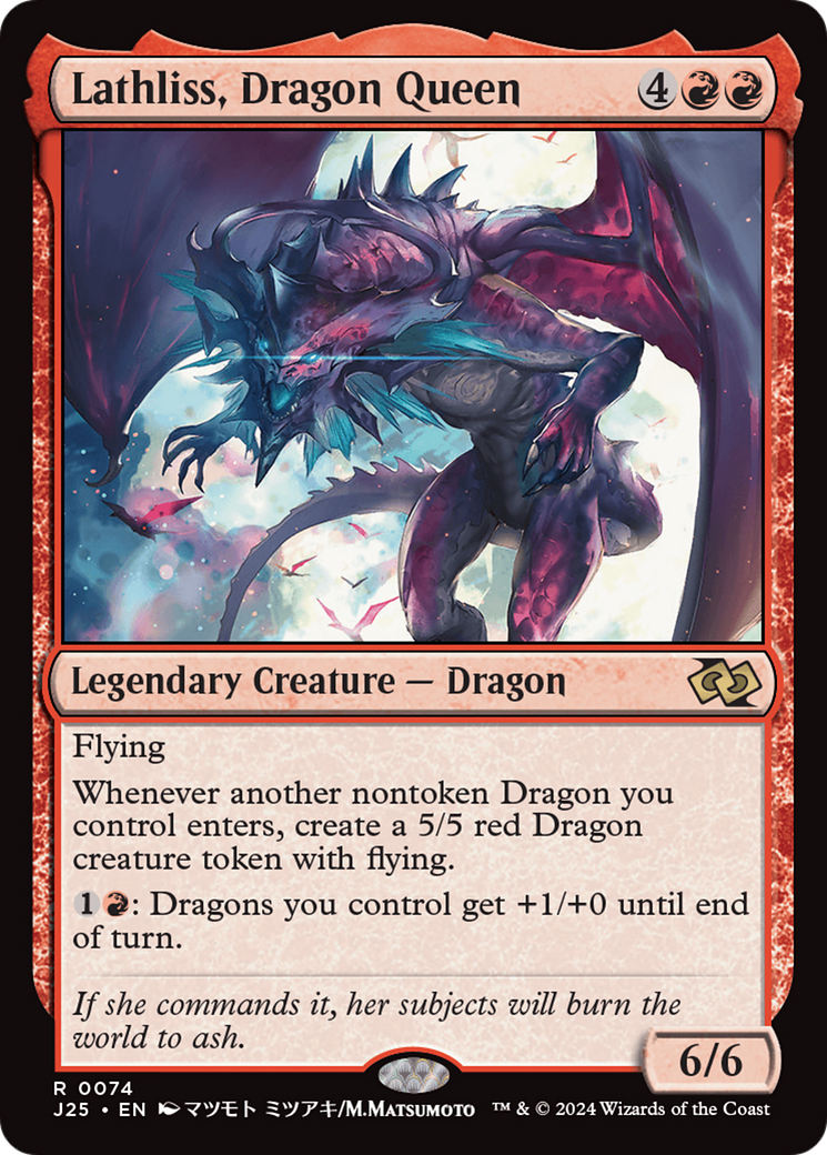 Lathliss, Dragon Queen (Anime) [Foundations Jumpstart] | Pegasus Games WI