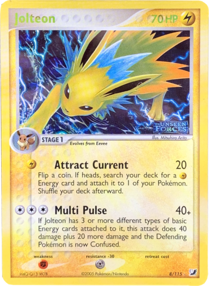 Jolteon (8/115) (Stamped) [EX: Unseen Forces] | Pegasus Games WI