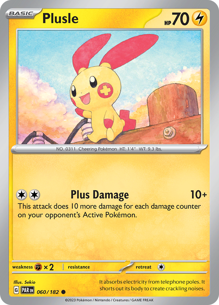 Plusle (060/182) [Scarlet & Violet: Paradox Rift] | Pegasus Games WI