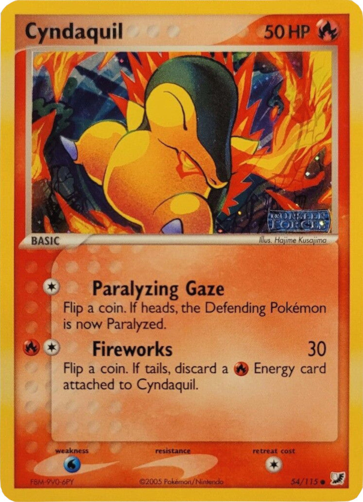 Cyndaquil (54/115) (Stamped) [EX: Unseen Forces] | Pegasus Games WI