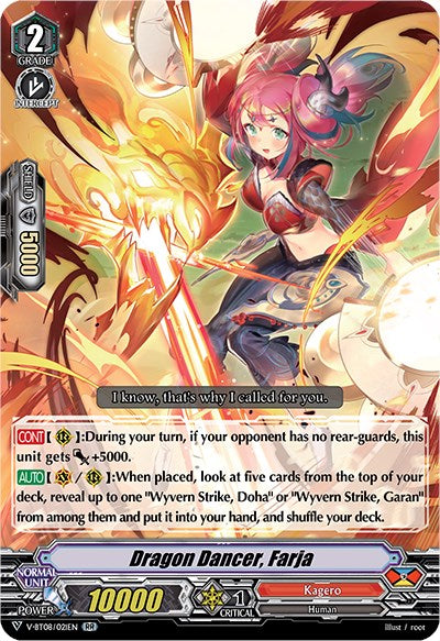 Dragon Dancer, Farja (V-BT08/021EN RR) [Silverdust Blaze] | Pegasus Games WI