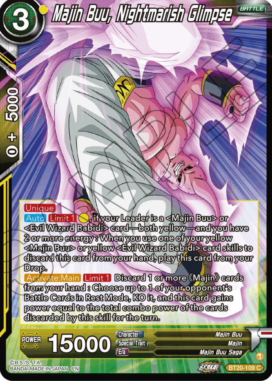 Majin Buu, Nightmarish Glimpse (BT20-109) [Power Absorbed] | Pegasus Games WI