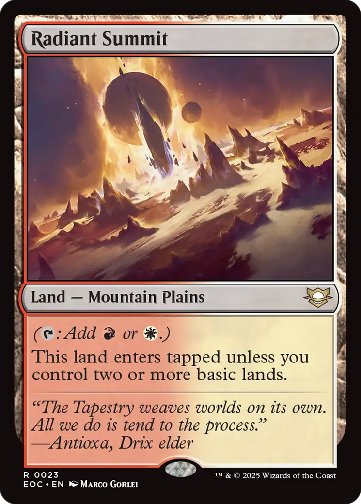 Radiant Summit [Edge of Eternities Commander] | Pegasus Games WI
