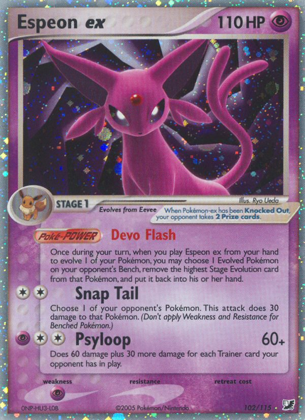 Espeon ex (102/115) [EX: Unseen Forces] | Pegasus Games WI